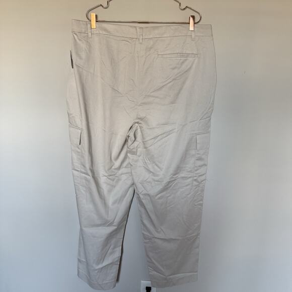 Old Navy Women Pants XL Khaki High Rise Taylor Straight Trousers Minimalist NEW - Picture 8 of 9